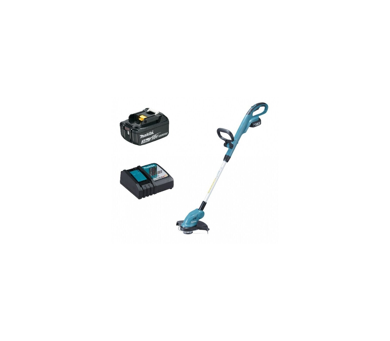 Akumuliatorinė žoliapjovė-trimeris Makita DUR181RF, 18 V, 1 x 3,0 Ah, įkroviklis