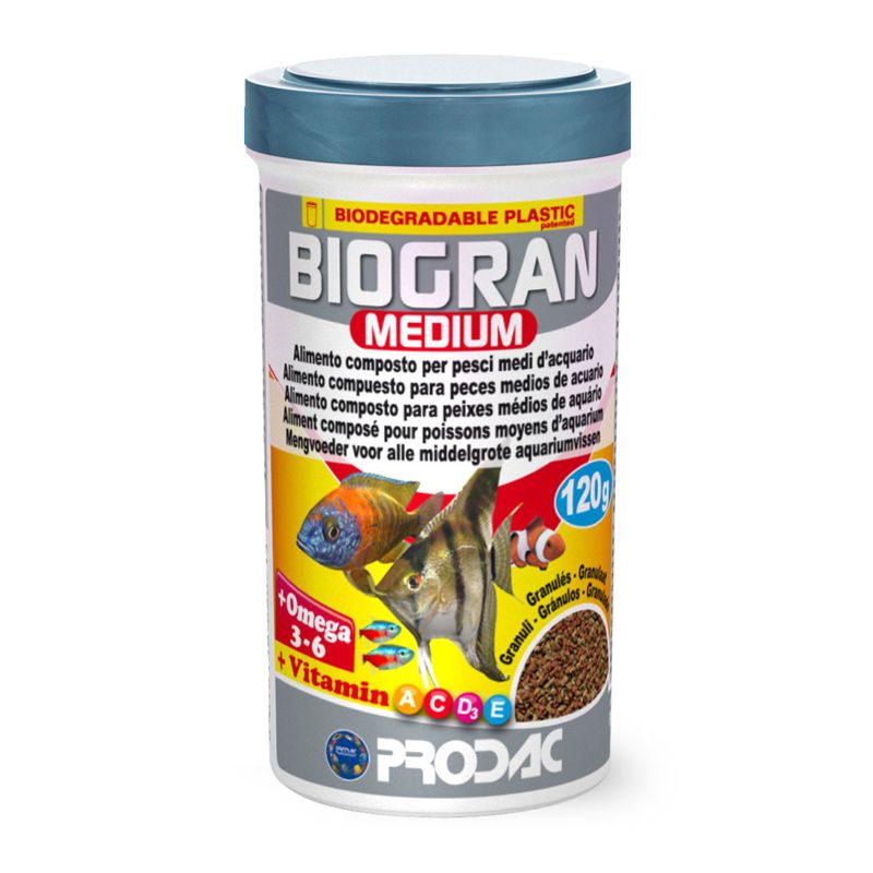 Prodac Biogran Medium maistas mažoms žuvims; 120g/250ml