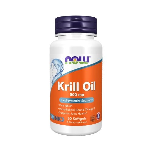 NOW Krill Oil 500 mg, 60 minkštųjų kapsulių (EXP 2025/04)