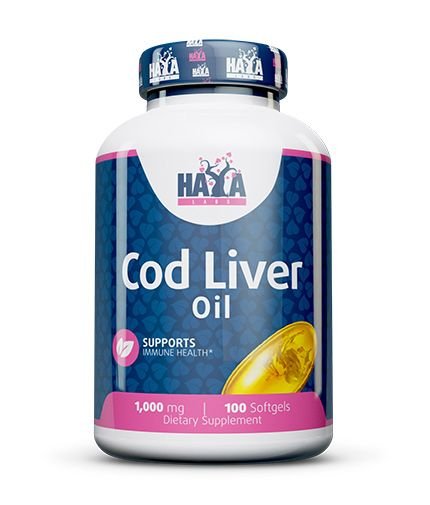 Haya Labs Cod Liver Oil (Menkių kepenų aliejus) 100kaps.