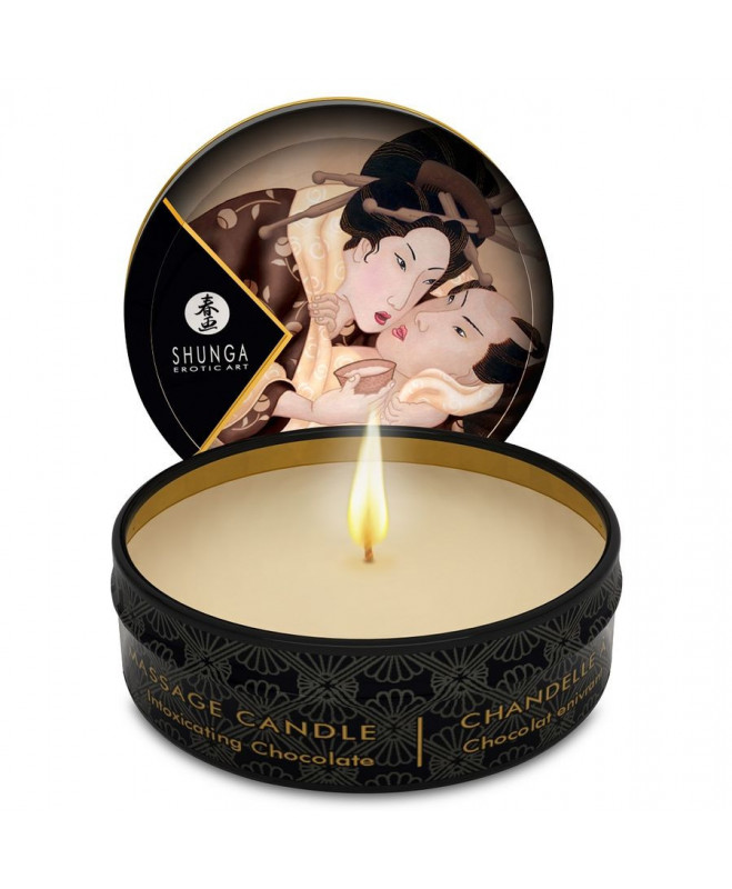 SHUNGA MINI CARESS BY CANDELIGHT CHOCOLATE MASSAGE CANDLE 30 ML