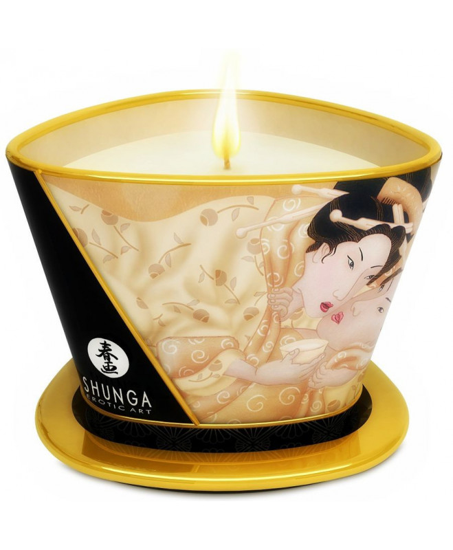 SHUNGA MINI CARESS BY CANDELIGHT VANILLA MASSAGE CANDLE 170 ML