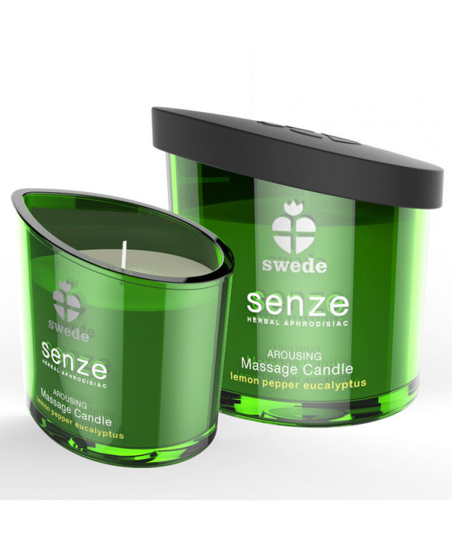 SWEDE SENZE AROUSING MASSAGE CANDLE LEMON, PEPPER, EUCALYPTUS 50 ML