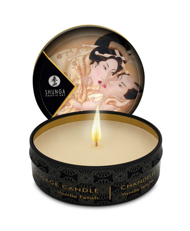 SHUNGA MINI CARESS BY CANDELIGHT VANILLA MASSAGE CANDLE 30 ML