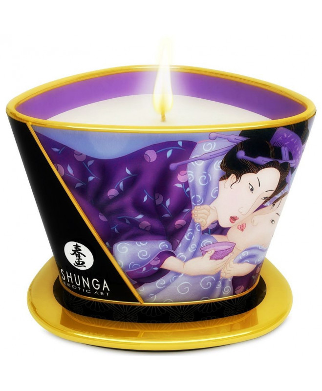 SHUNGA MINI CARESS BY CANDLELIGHT MASSAGE CANDLE LIBIDO EXOTIC FRUITS 170 ML