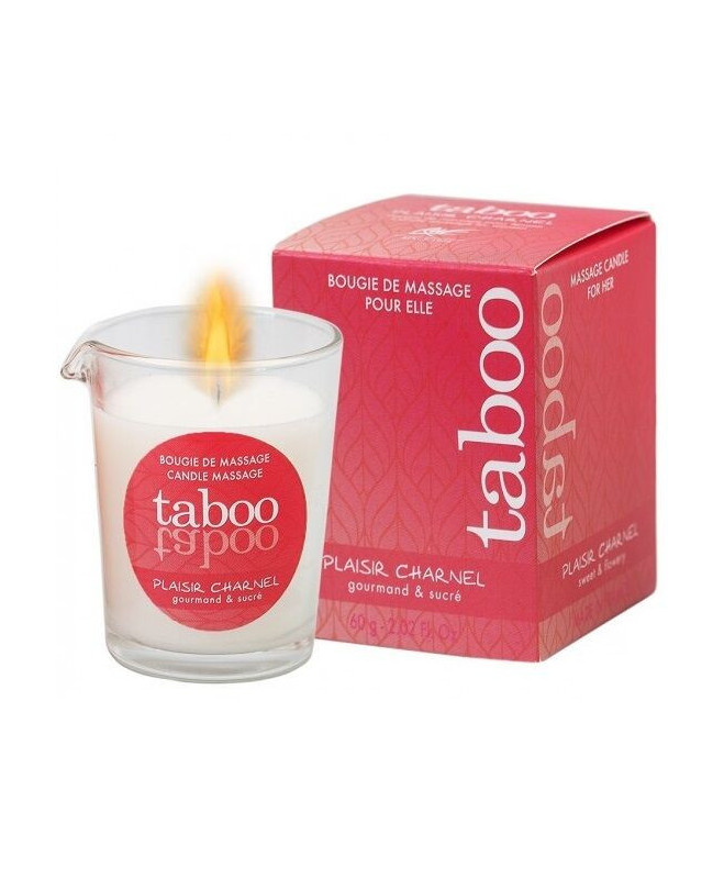 TABOO CANDLE MASSAGE WOMAN PLAISIR CHARNEL SMELL CACACO FLOWER 60 G