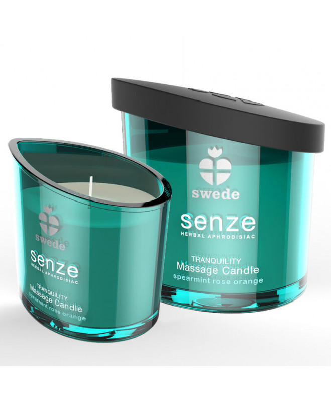 SWEDE SENZE TRANQUILITY MASSAGE CANDLE SPEARMINT, ROSE, ORANGE 50 ML