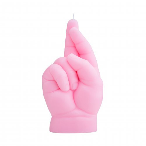 CandleHand Baby Crossed Fingers Candle Žvakė, Pastel Pink