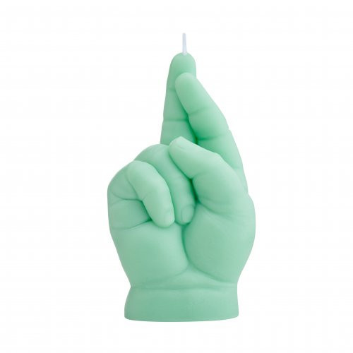 CandleHand Baby Crossed Fingers Candle Žvakė, Pastel Green