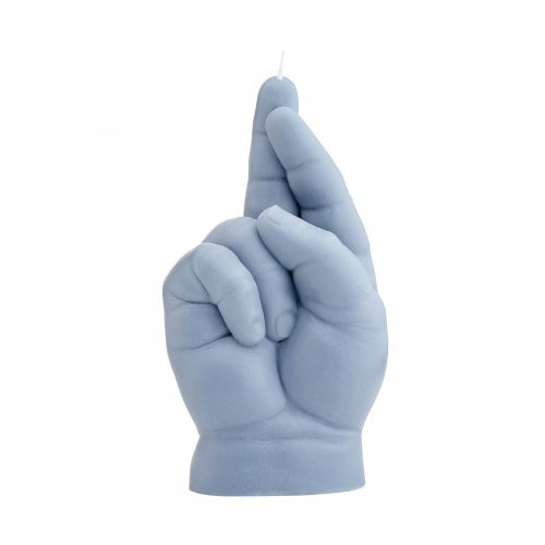 CandleHand Baby Crossed Fingers Candle Žvakė, Grey