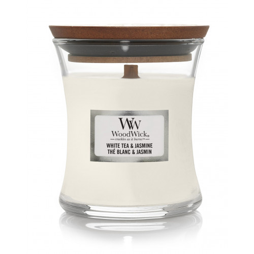 WoodWick White Tea & Jasmine Candle Žvakė, Medium