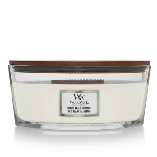 WoodWick White Tea & Jasmine Candle Žvakė, Heartwick