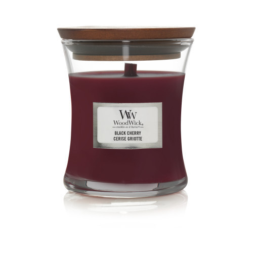 WoodWick Black Cherry Candle Žvakė, Mini