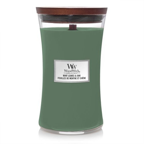 WoodWick Mint Leaves & Oak Candle Žvakė, Large Hourglass