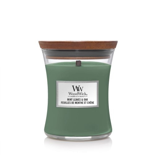 WoodWick Mint Leaves & Oak Candle Žvakė, Medium