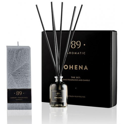 Aromatic 89 Home Fragrance & Perfumed Candle Set Namų kvapo ir palmių vaško žvakės rinkinys, Ohena