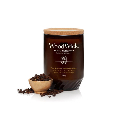 WoodWick Ginger & Turmeric Candle Žvakė, Large