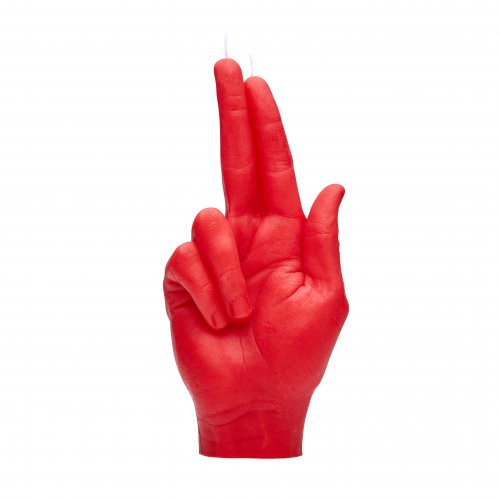 CandleHand Gun Fingers Candle Žvakė, Red