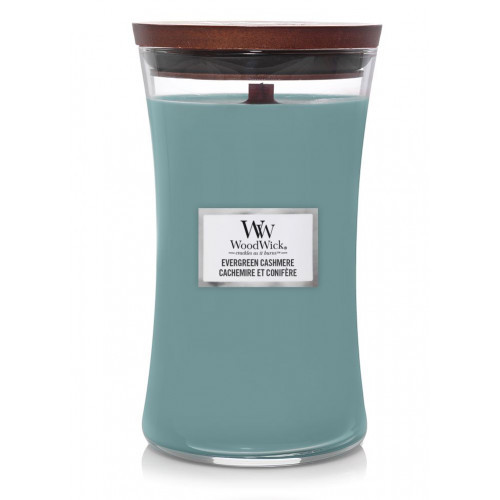 WoodWick Evergreen Cashmere Candle Žvakė, Large Hourglass