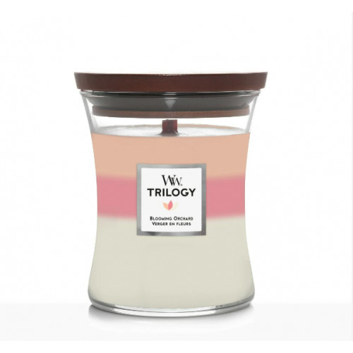 WoodWick Trilogy Blooming Orchard Candle Žvakė, Medium