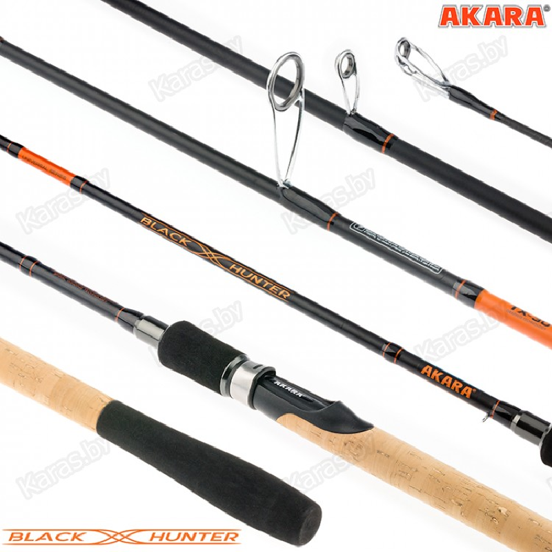 Universalus Spiningas AKARA Black Hunter 2-jų Dalių, Ilgis 2.28m, Testas 7-32g