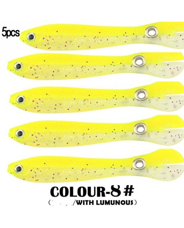 5PCS Naujas silikono minkštas masalas 10cm 6g Wobbler už Bass / lydekos Crankbaits Žvejyba Dirbtinis Swimbait masalas juda