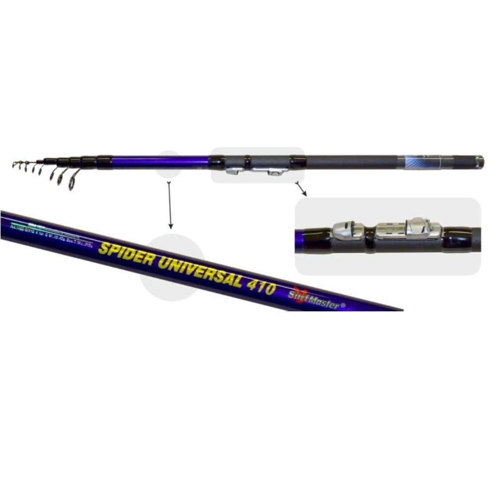 Meškerė MB SURF MASTER SPIDER Universal ilgis 410cm, testas 10 - 40g