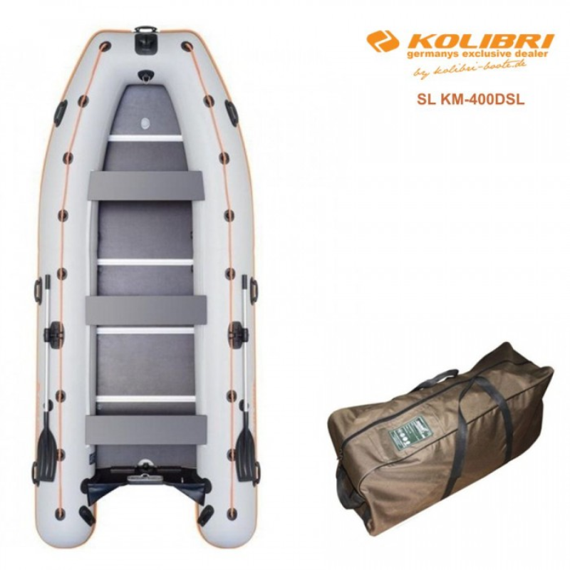 Pripučiama Motorinė Valtis KOLIBRI SL KM-450DSL Su Aliumininiu Dugnu