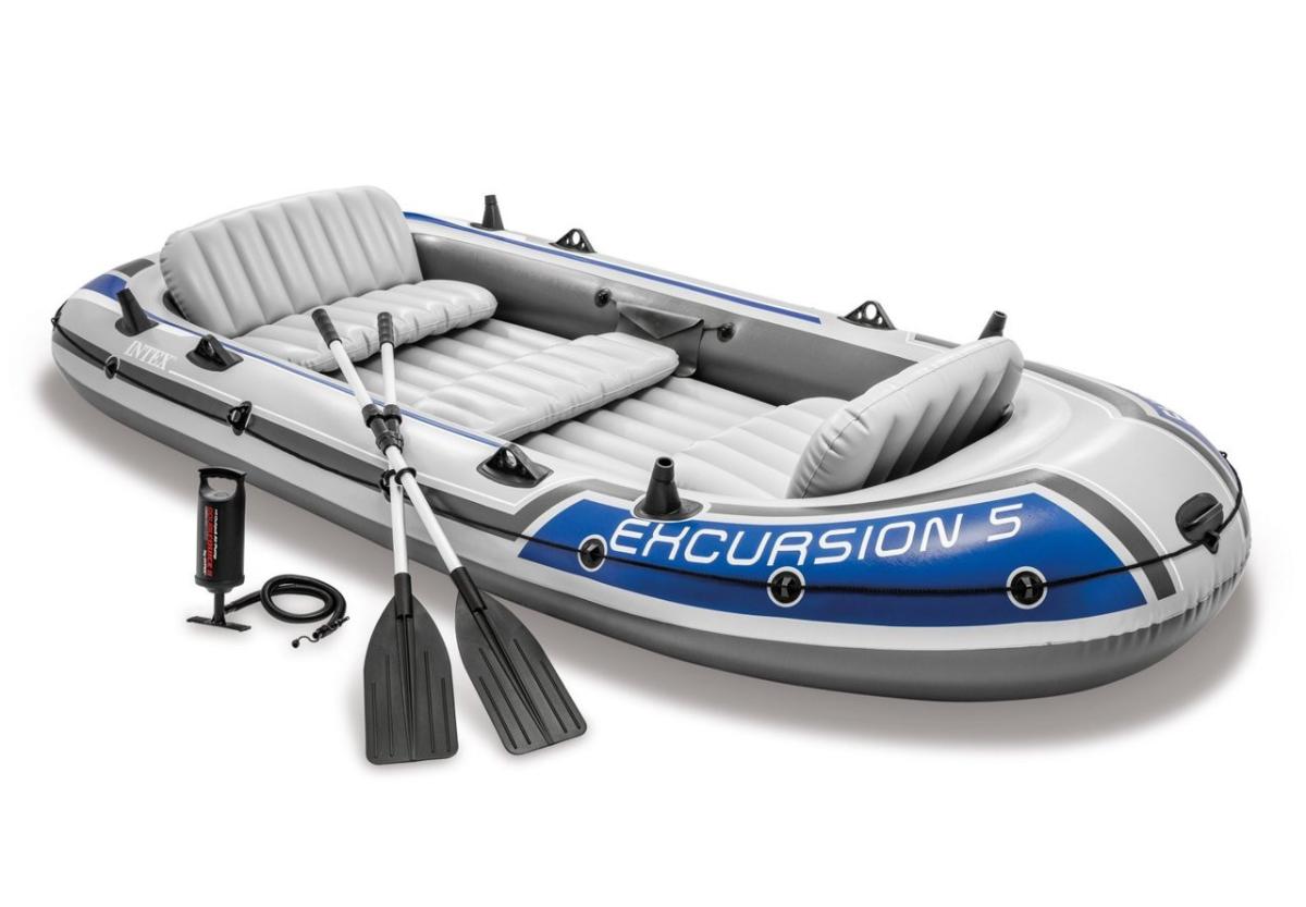 Pripučiama valtis 5-vietė Intex EXCURSION 5 Boat Set, 366x168x43