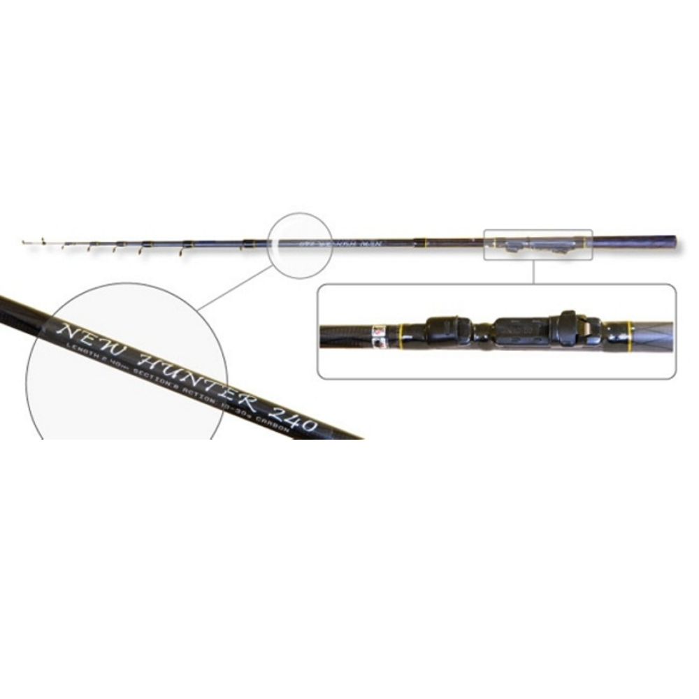 Teleskopinis Spiningas SURF MASTER New Hunter 5001, ilgis 210cm, testas 10-30g