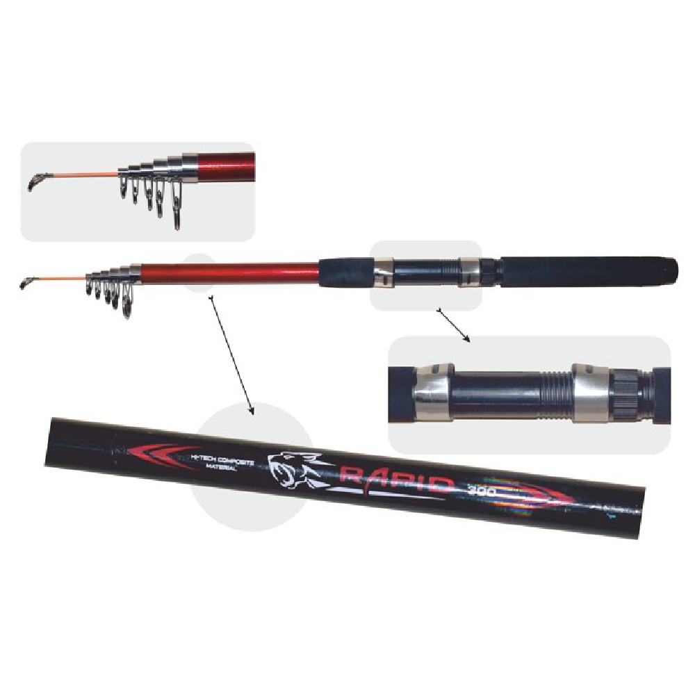 Meškerė Teleskopinė Fish2Fish Rapid, Ilgis 210 cm, Testas 10-40g