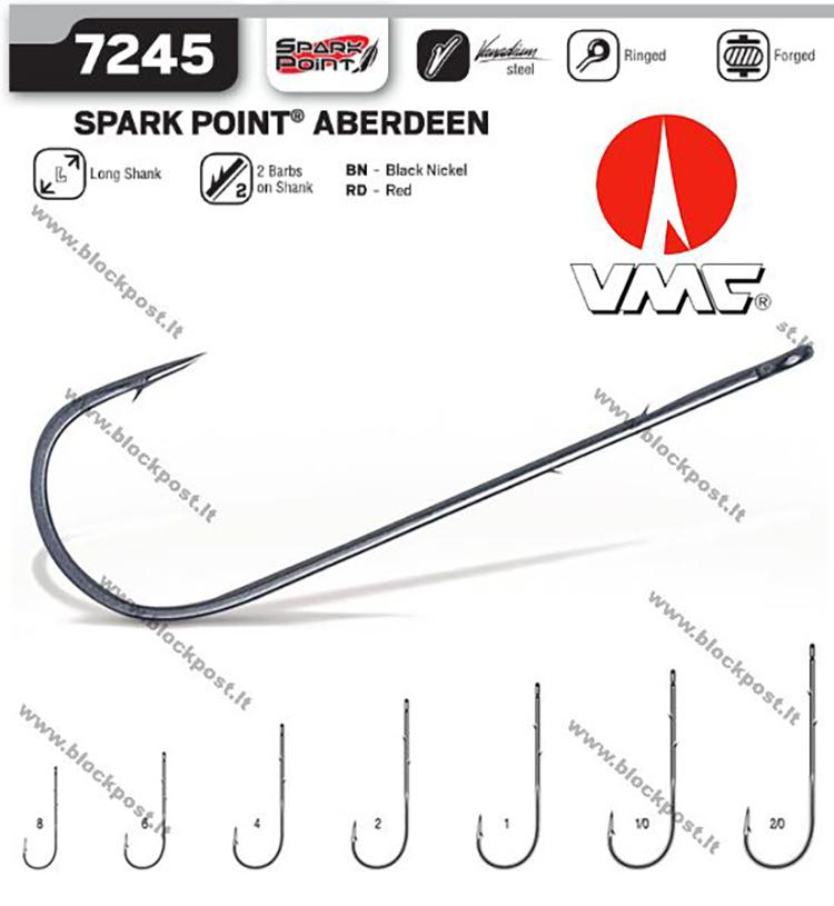 Kabliukai jūrinei žvejybai VMC 7245BN Spark Point Surfcasting 8