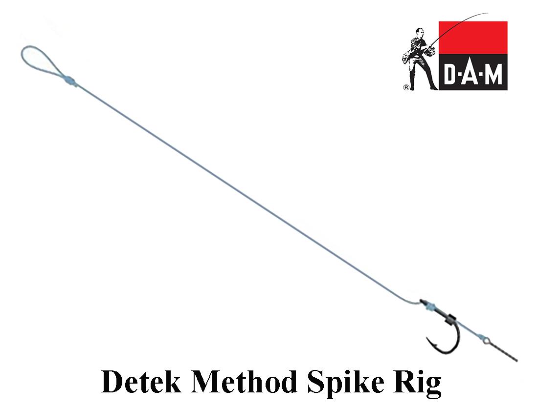 Kabliukai su pavadėliu DAM Detek Method Spike Rig 12