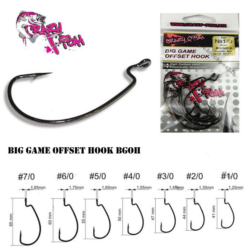 Ofsetiniai kabliukai Crazy Fish Big Game BGOH 4/0