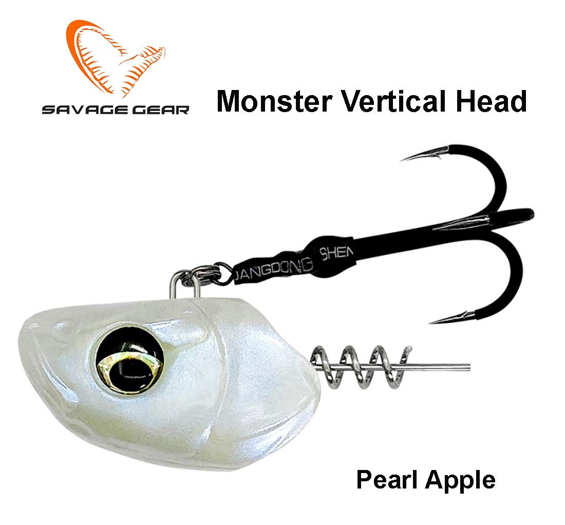 Galvakablis Savage Gear Monster Vertical Head Pearl Apple 55 g